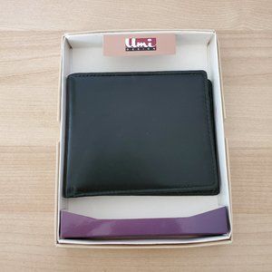 UMI Classic Black Leather Wallet